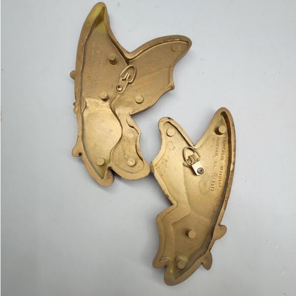 Gold Butterfly Wall Hanging 2 1973 Universal Statuary Hippie Whimsy Wall Decor‎ - Picture 3 of 7